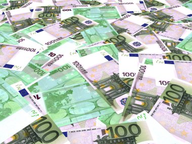 Euro Banknotları Arkaplanı. 