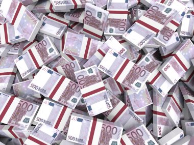 Euro Banknotları Arkaplanı. 