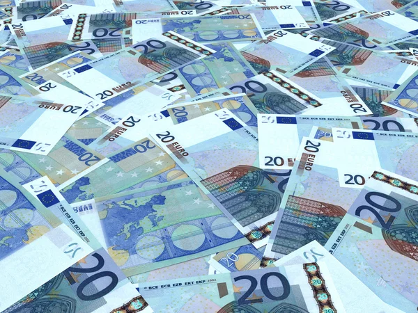 Hintergrund der Euro-Banknoten. — Stockfoto