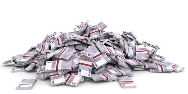 Денежная куча. Сто евро
.