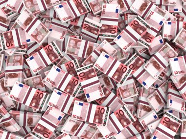 Euro Banknotları Arkaplanı. 