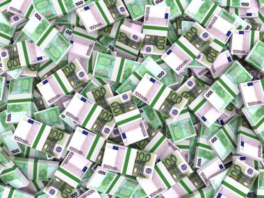 Euro Banknotları Arkaplanı. 