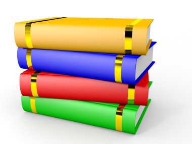 Kitap yığını.