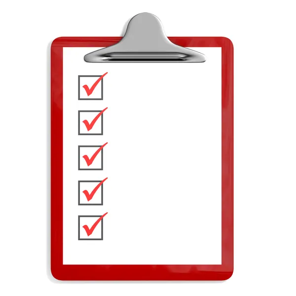 Kırmızı ped tutucu onay kutuları.