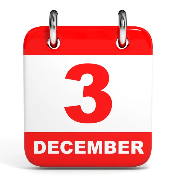Calendar. 3 December. — Stock Photo, Image