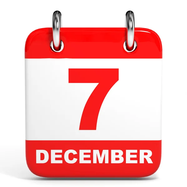 Calendar.  7 December. — Stock Photo, Image