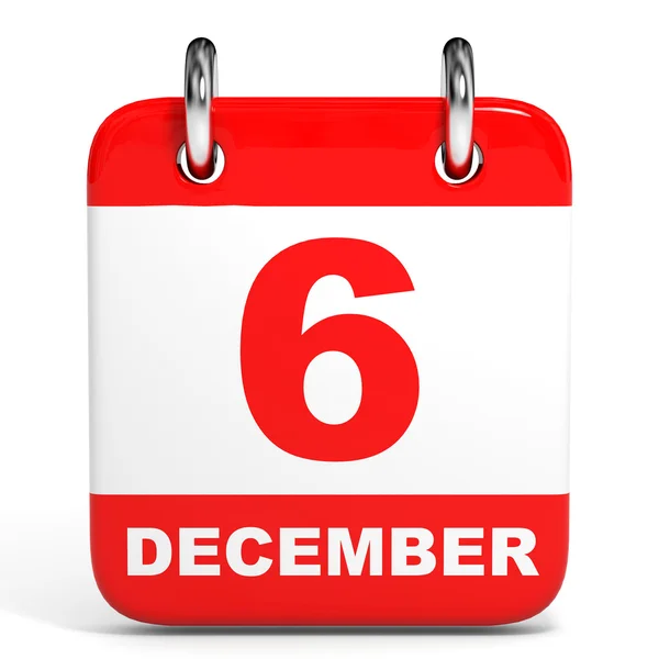 Calendar. 6 December. — Stock Photo, Image