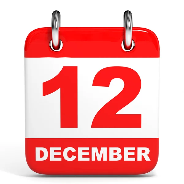 Calendário. 12 de Dezembro . — Fotografia de Stock