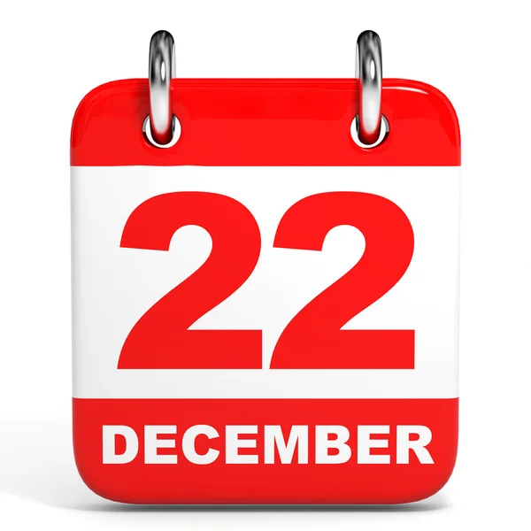 Calendário. 22 de Dezembro . — Fotografia de Stock