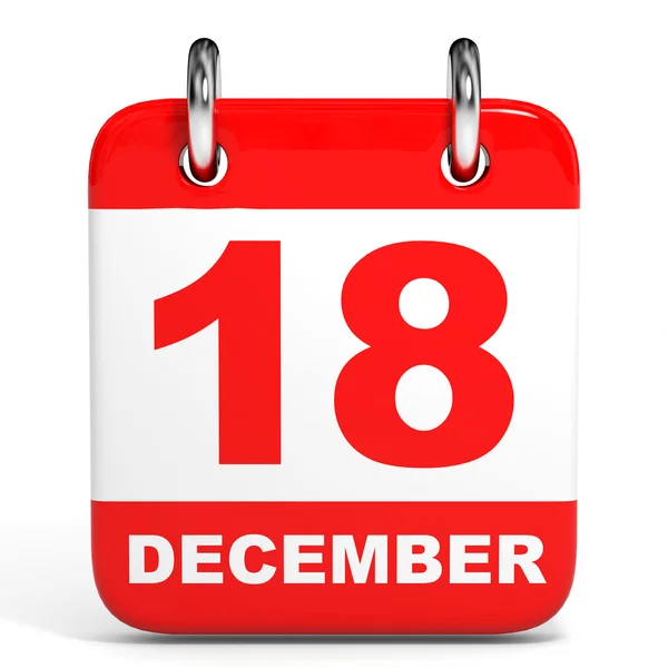 Calendario. 18 dicembre . — Foto Stock