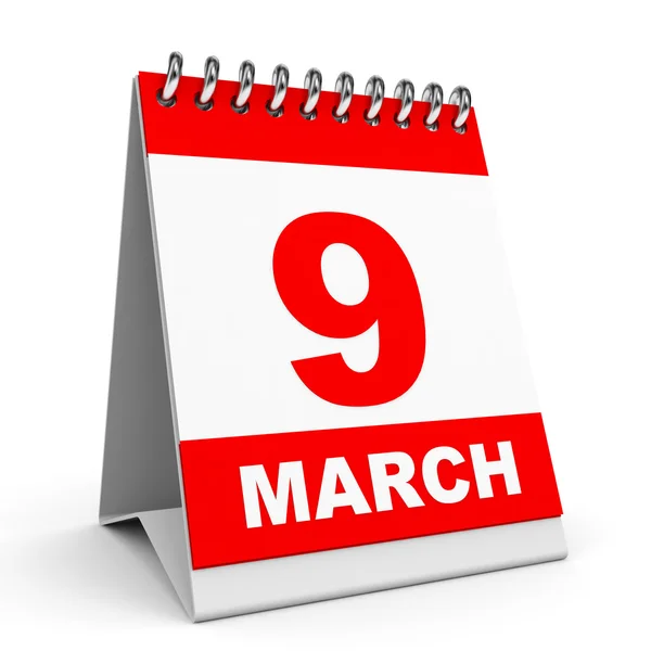 Calendar. 9 March. — Stock Photo, Image