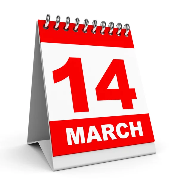 Calendario. 14 marzo . — Foto Stock