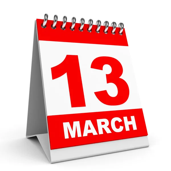 Calendario. 13 marzo . — Foto Stock