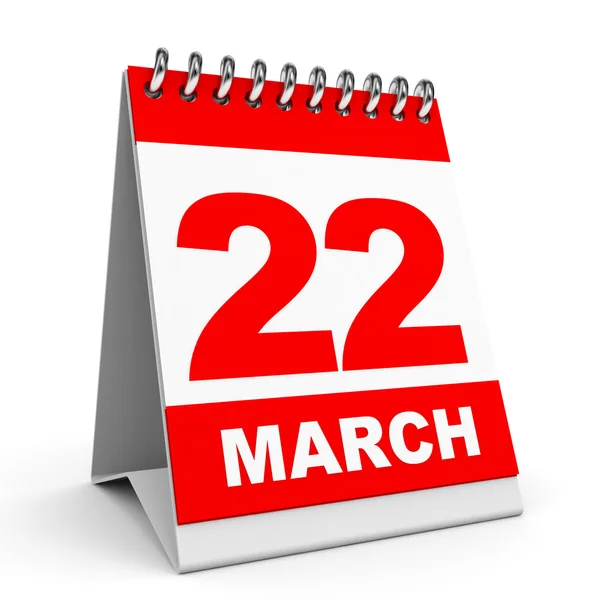 Calendar. 22 March. — Stock Photo, Image