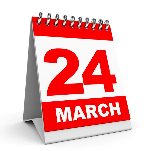 Calendar. 24 March. — Stock Photo, Image