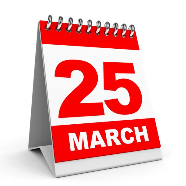 Calendar. 25 March. — Stock Photo, Image
