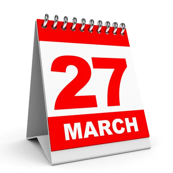 Calendar. 27 March. — Stock Photo, Image