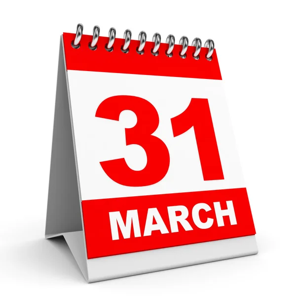 Calendar. 31 March. — Stock Photo, Image