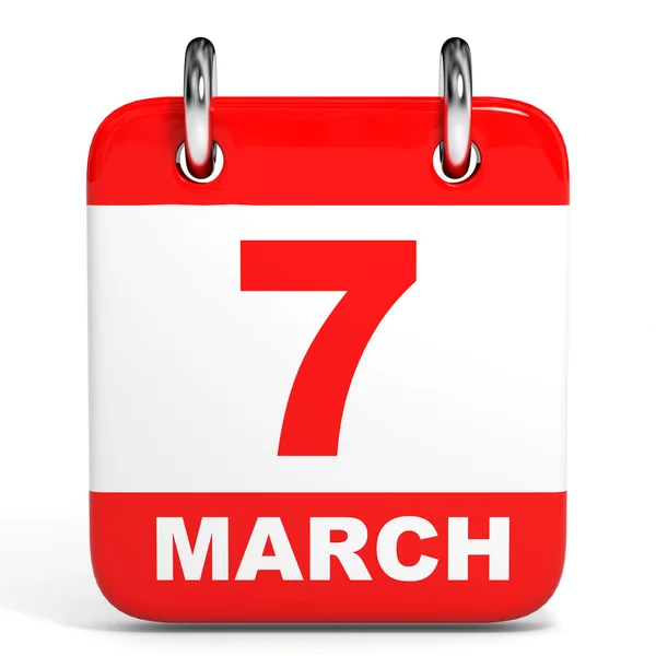 Calendar. 7 March. — Stock Photo, Image