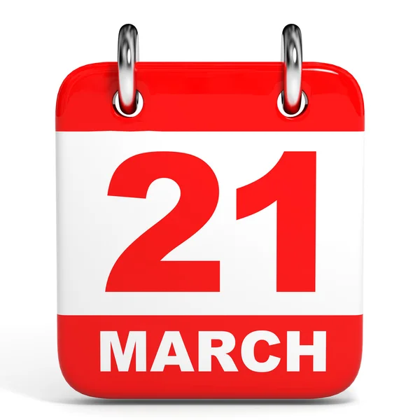 Calendar. 21 March. — Stock Photo, Image