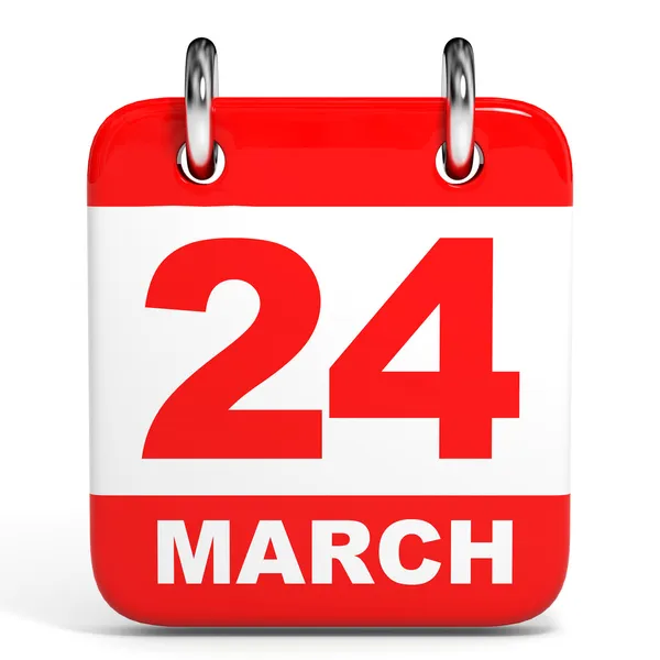 Calendar. 24 March. — Stock Photo, Image