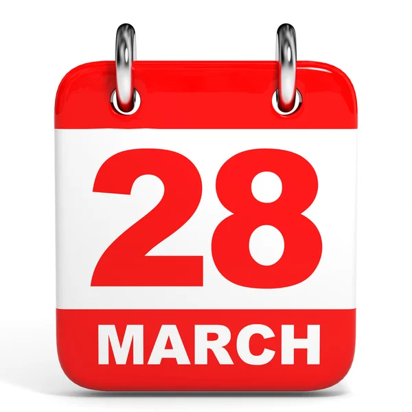 Calendar. 28 March. — Stock Photo, Image