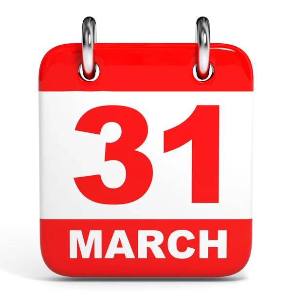 Calendar. 31 March. — Stock Photo, Image