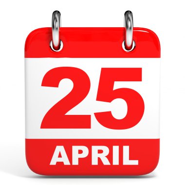 Takvim. 25 Nisan.