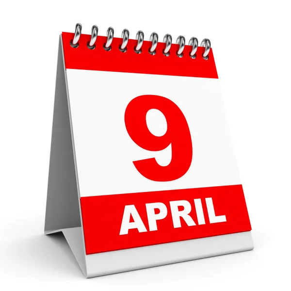 Calendar. 9 April. — Stock Photo, Image