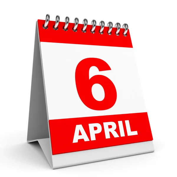 Calendar. 6 April. — Stock Photo, Image