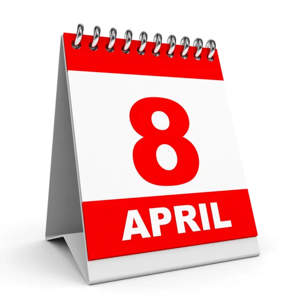 Calendario. 8 aprile . — Foto Stock