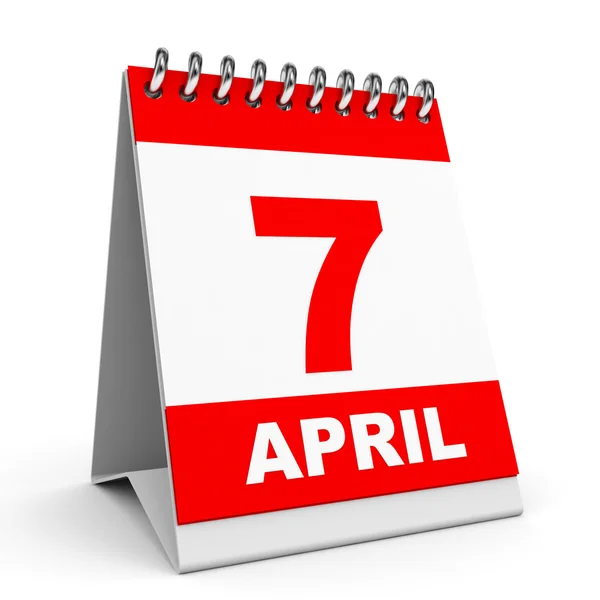 Calendario. 7 aprile . — Foto Stock