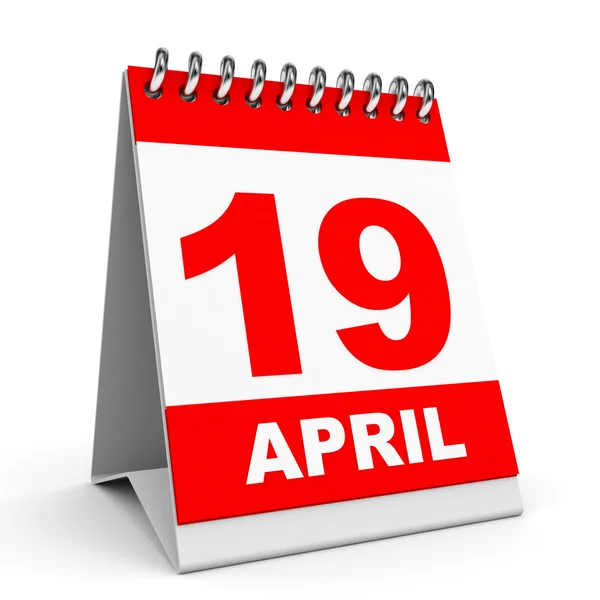 Calendar. 19 April. — Stock Photo, Image