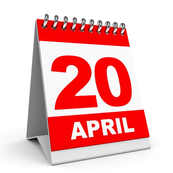 Calendar. 20 April. — Stock Photo, Image