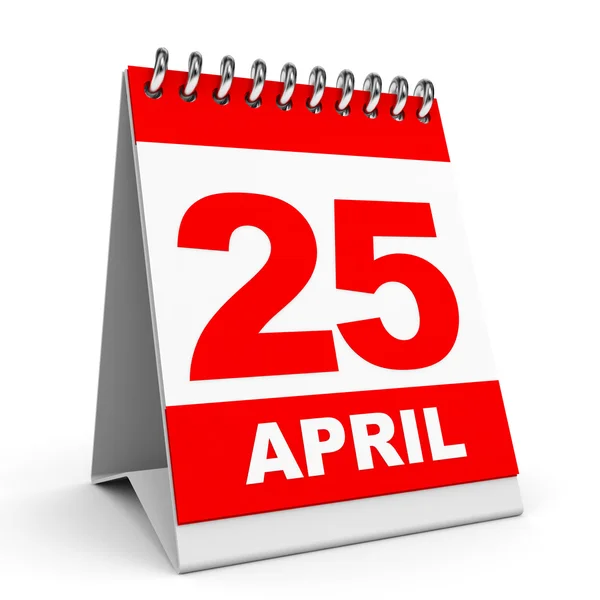 Calendar. 25 April. — Stock Photo, Image