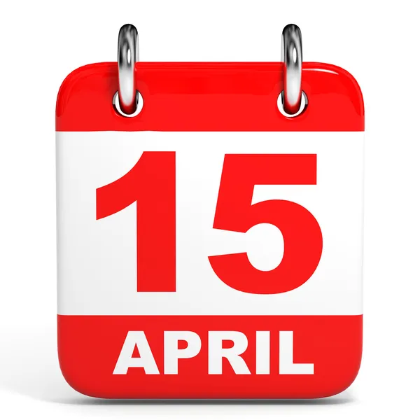 Calendario. 15 aprile . — Foto Stock