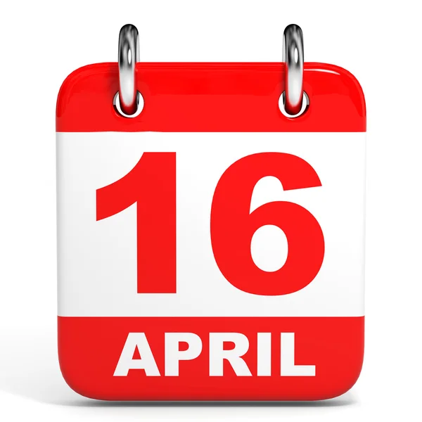 Calendar. 16 April. — Stock Photo, Image