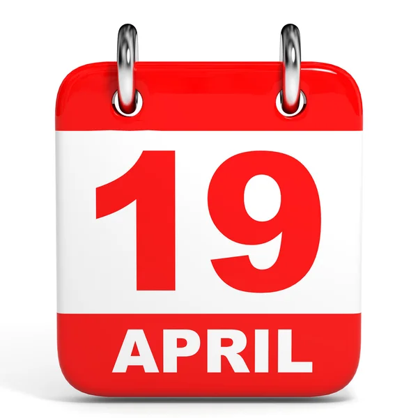 Calendar. 19 April. — Stock Photo, Image