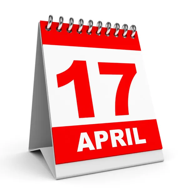 Calendario. 17 aprile . — Foto Stock