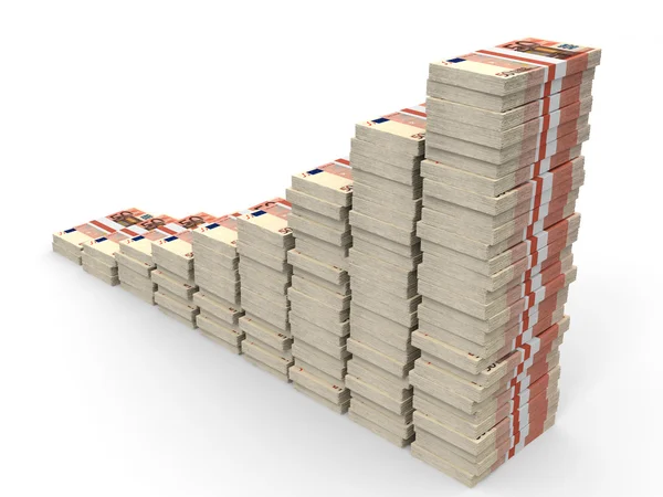 Money stacks graph. — Stock Photo, Image