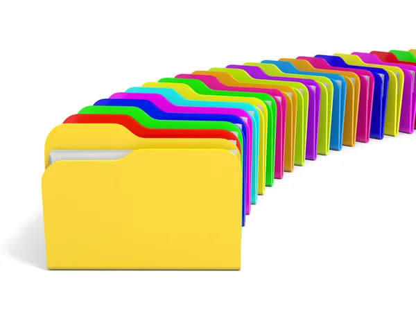 Row of  folders icon. — Stock Photo, Image