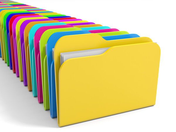 Row of  folders icon.