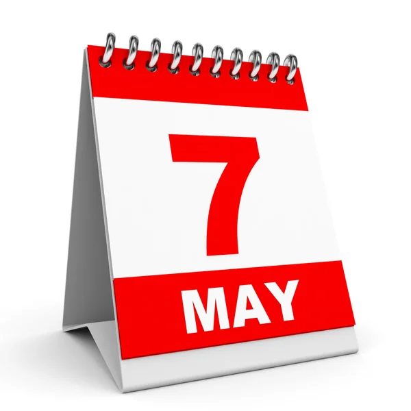 Calendario. 7 de mayo . — Foto de Stock