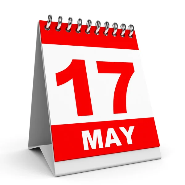 Calendario. 17 de mayo . — Foto de Stock