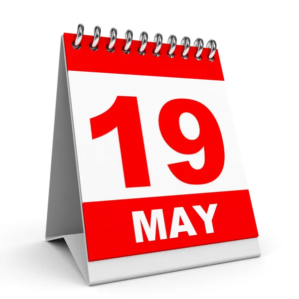 Calendar on white background. 19 May. — Stock Photo © iCreative3D #96325726
