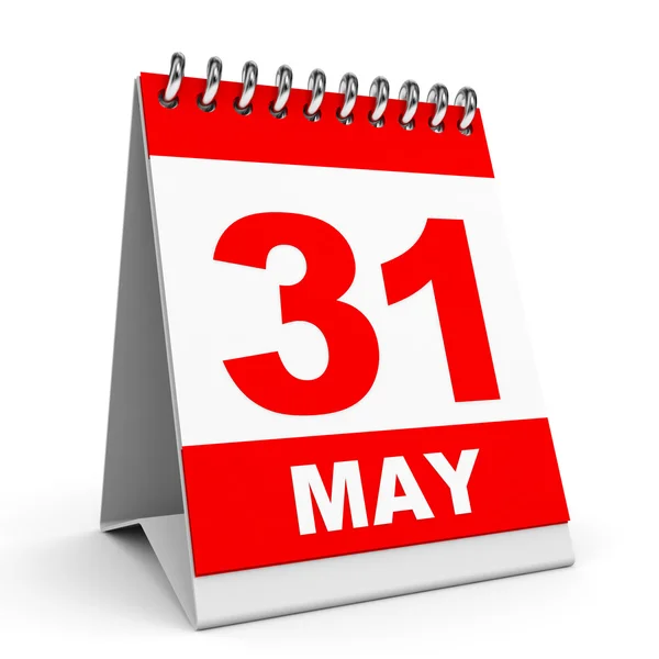 Calendario. 31 de mayo . —  Fotos de Stock