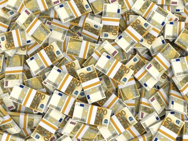 Euro Banknotları Arkaplanı. 
