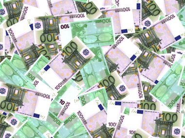 Euro Banknotları Arkaplanı. 
