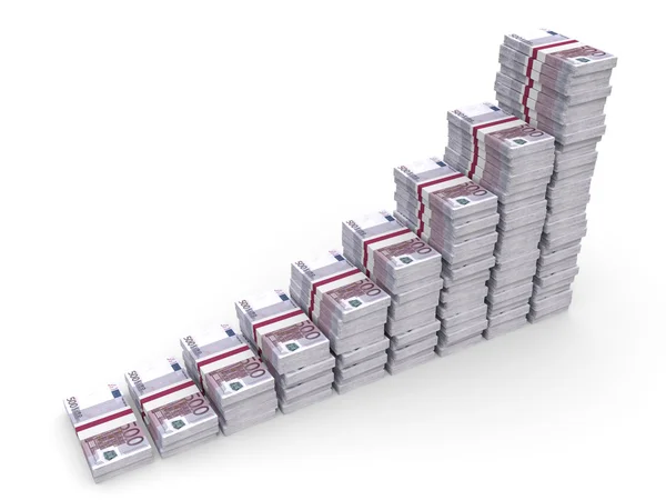 Money stacks graph. — Stock Photo, Image