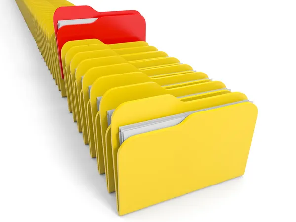 Row of  folders icon. — Stock Photo, Image
